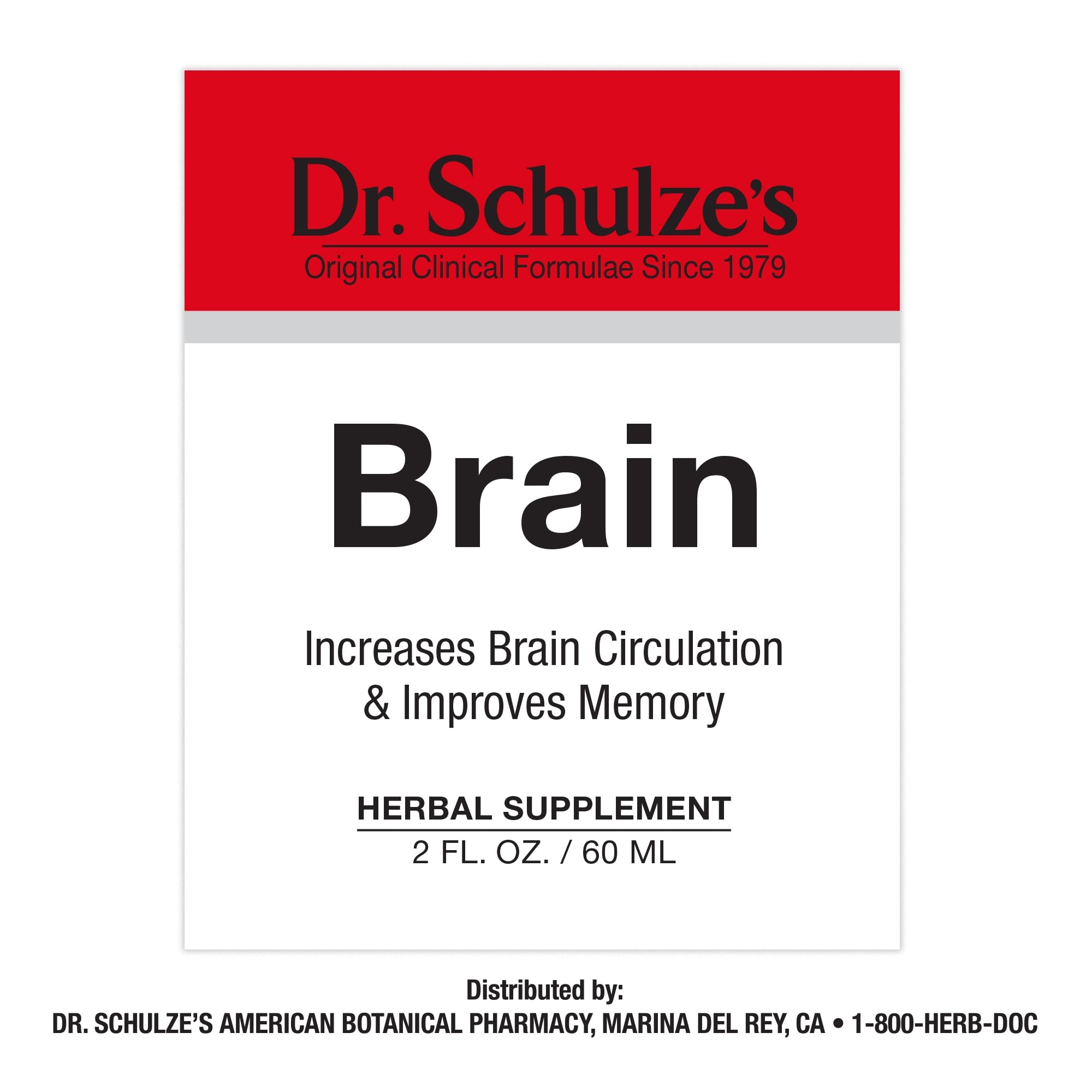 Dr. Schulze's Brain Formula 2 oz. - Vegan and Wild-Harvested | Stimulates Circulation and and Improved Mental Focus Dr. Schulze's uk supplements