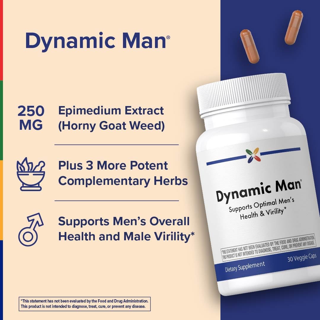 Stop Aging Now - Dynamic Man - Complex Supplement - 30 Vegetarian Capsules Stop Aging Now uk supplements