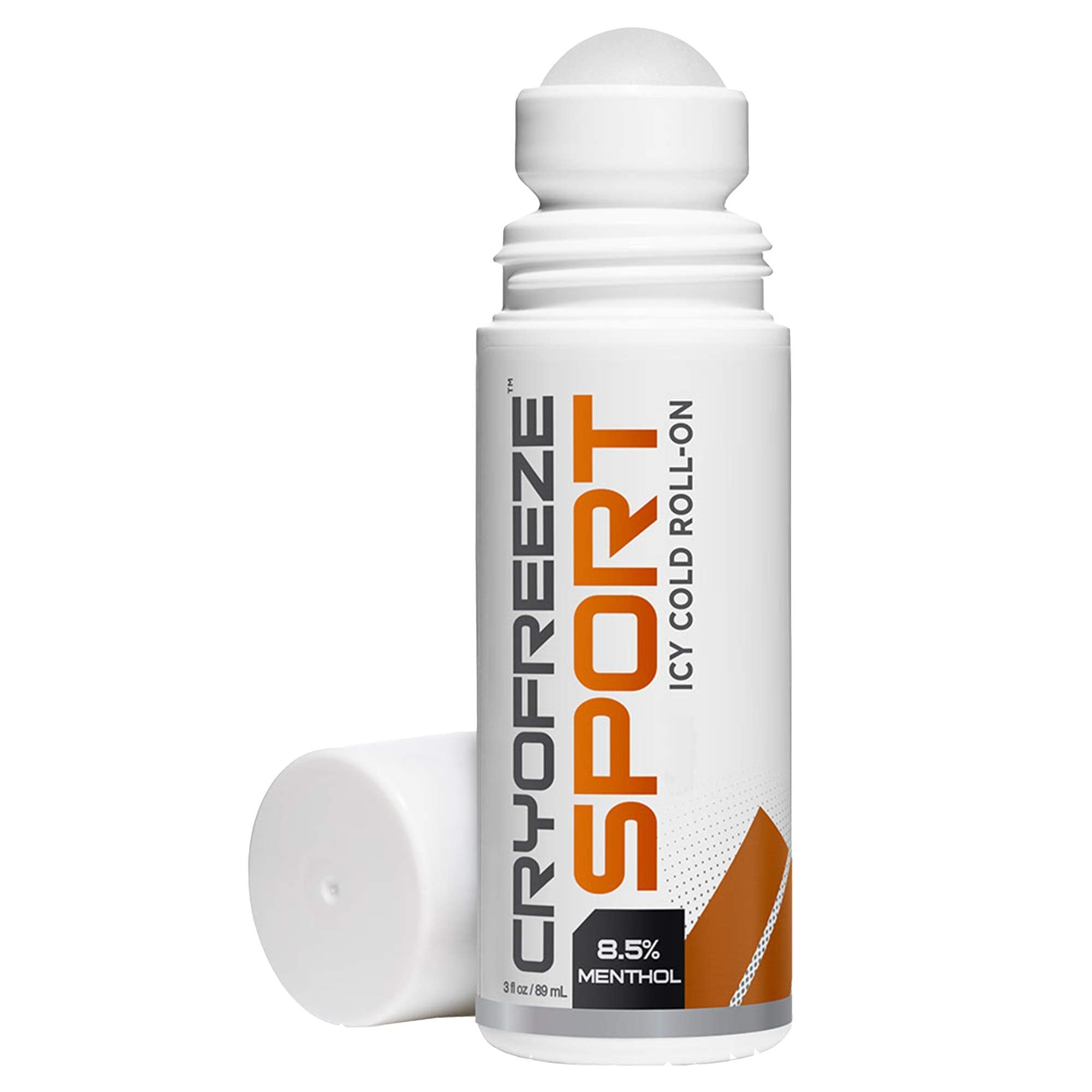OMAX 3 Bottles CryoFreeze Sport ICY Cold Pain Relief Roll-On, 8.5% Menthol, Natural Pain Relief - 3 Bottles (3 oz Each) OMAX uk supplements