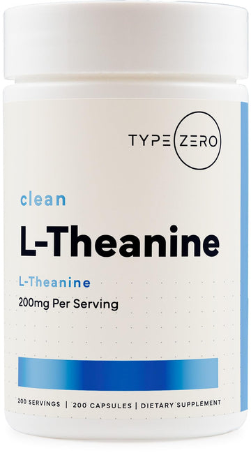 Type Zero L-Theanine (200mg) 200 Capsules - Clean L-Theanine Supplement, Keto, GMO-Free Type Zero uk supplements