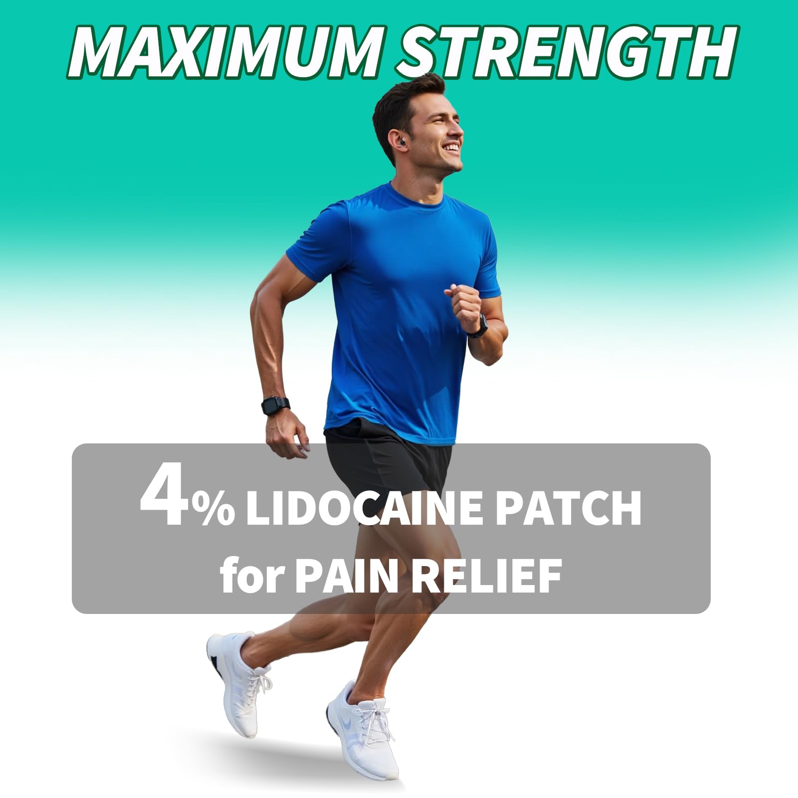 JIATUHAN 4% Lidocaine Pain Relief Patches – Maximum Strength for Back, Neck, Joint & Muscle Pain – Long-Lasting & Flexible – 15 Patches JIATUHAN uk supplements