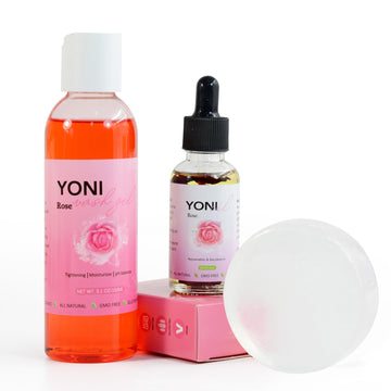 Aromlife Rose Yoni daily Wash Set - Yoni Oil & Yoni Bar & Yoni Feminine Wash, Ph Balance for Women Aromlife uk supplements