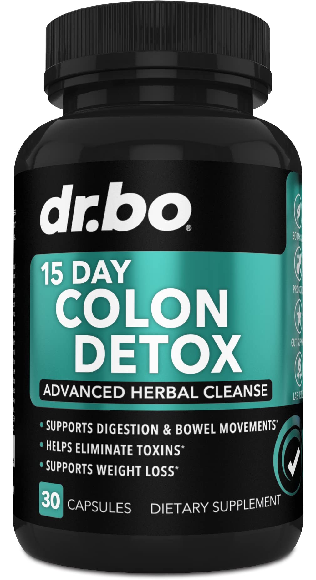 Colon Cleanser Detox for Weight Flush - 15 Day Intestinal Cleanse Pills & Probiotic - Fast Natural Laxative for Constipation Relief - Bowel Movement Supplements for Stomach Bloating, Gut Loss Support DR. BO uk supplements