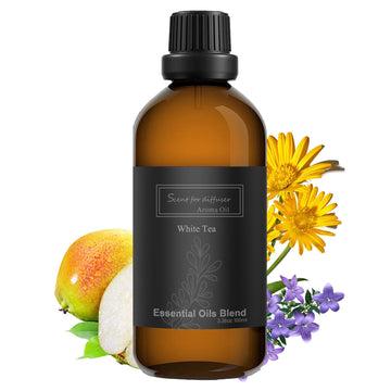Homnas White Tea Essential Oil 100ML, Hotel Collection 100% Pure and Natural Aromatherapy Oil homnas uk supplements