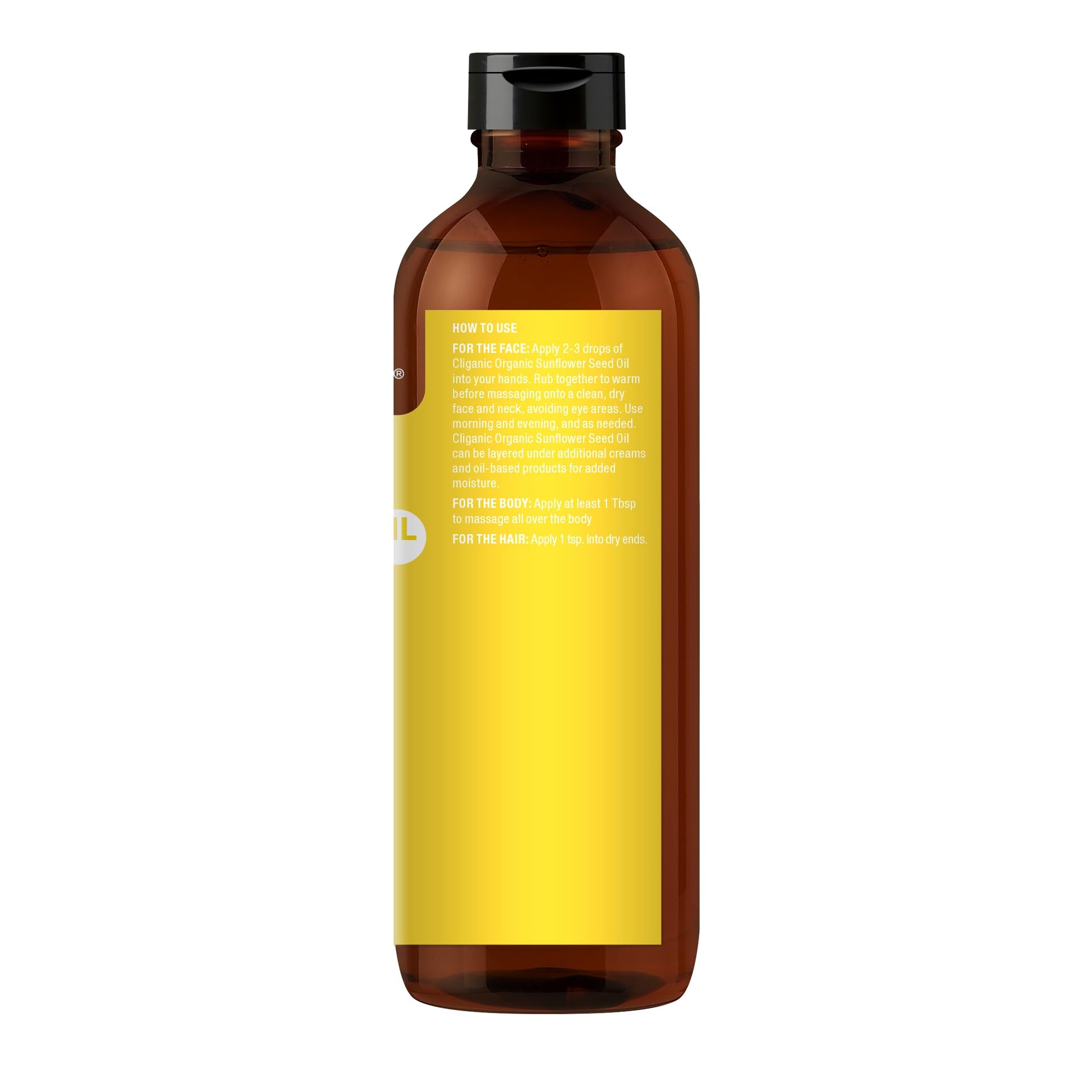 Cliganic Organic Sunflower Oil, 100% Pure (8oz) - For Skin, Hair & Face | Natural Cold Pressed Unrefined Cliganic uk supplements