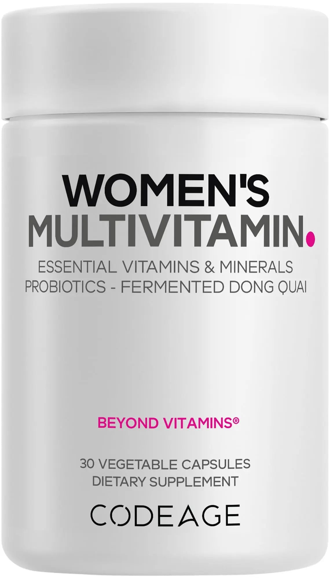 Codeage Women’s Multivitamin - Vitamins A, C, D3, E, B6, B12, Folate, Calcium, Magnesium, Iron, Dong Quai, Probiotics - 1 Capsule Per Serving Codeage uk supplements