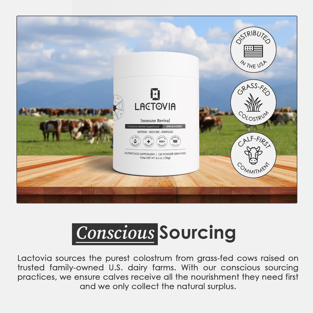 LACTOVIA Bovine Colostrum Powder | Grass-Fed Organic Colostrum Supplement | Gut & Immune Health Support | Raw, Unflavored | Keto, Gluten & Fat-Free | for Women & Men LACTOVIA uk supplements