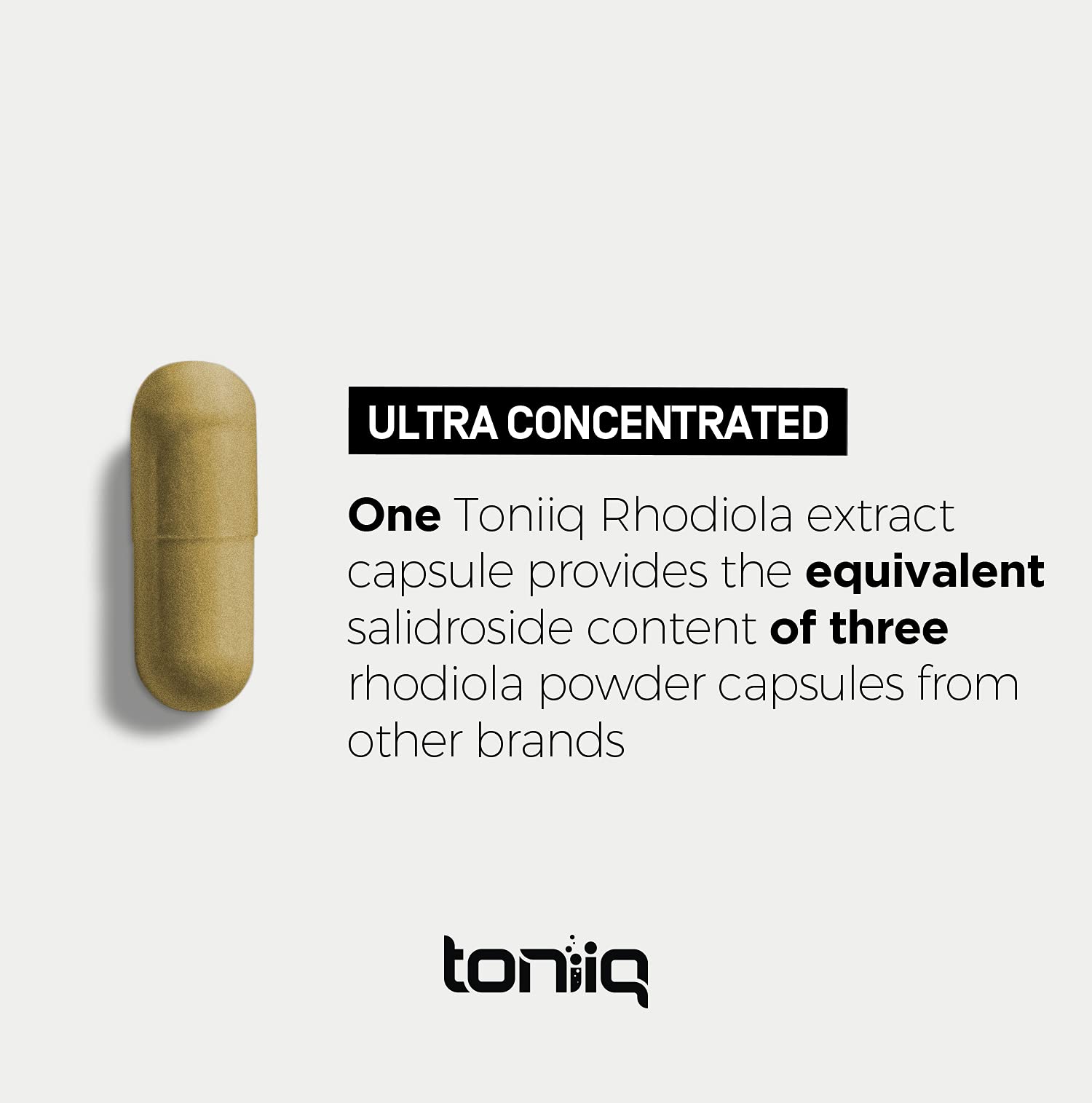 Toniiq Triple-Strength 600mg Rhodiola Rosea - 120 Capsules - 5% Salidroside Concentrated Extract - Highly Purified and Bioavailable Toniiq uk supplements