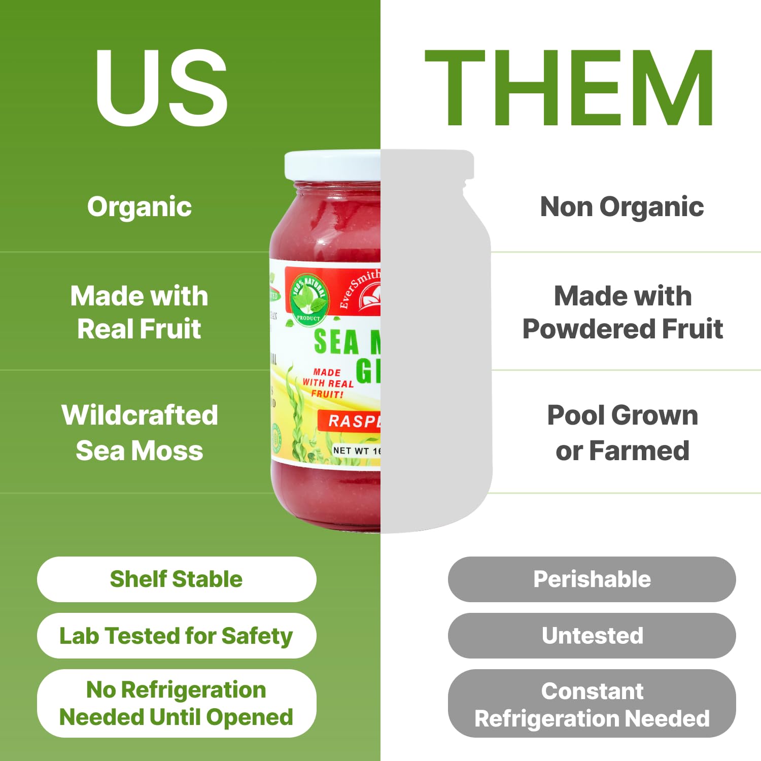 EverSmith Organics - Wildcrafted Irish Sea Moss Gel | Made in USA | Rich in Vitamins EverSmith Organics uk supplements