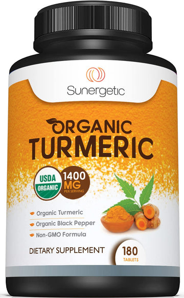 Sunergetic USDA Certified Organic Turmeric Supplement – Includes Organic Turmeric Sunergetic uk supplements