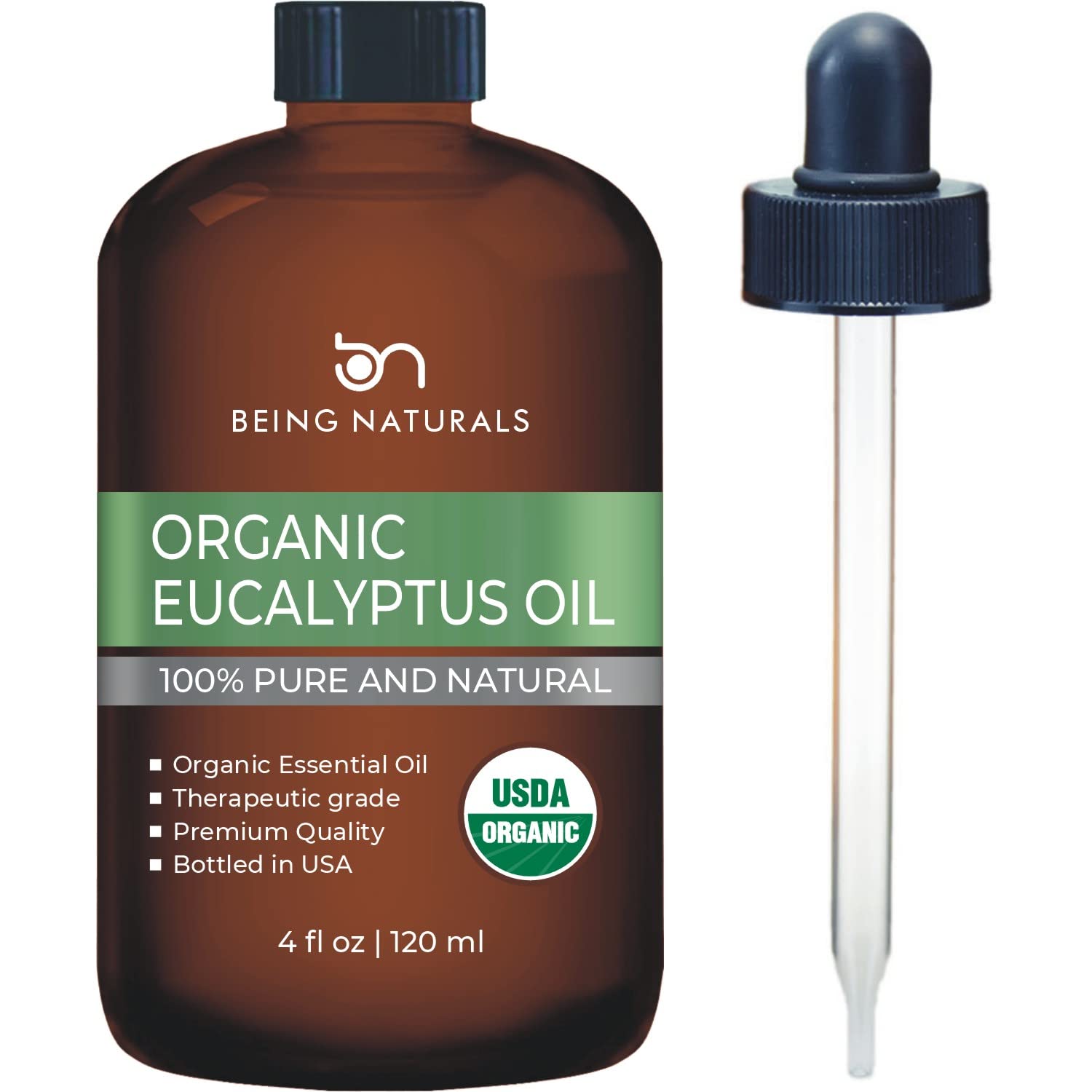 Organic Eucalyptus Essential Oil - Huge 4 FL OZ - 100% Pure & Natural – Premium Natural Oil Being Naturals uk supplements