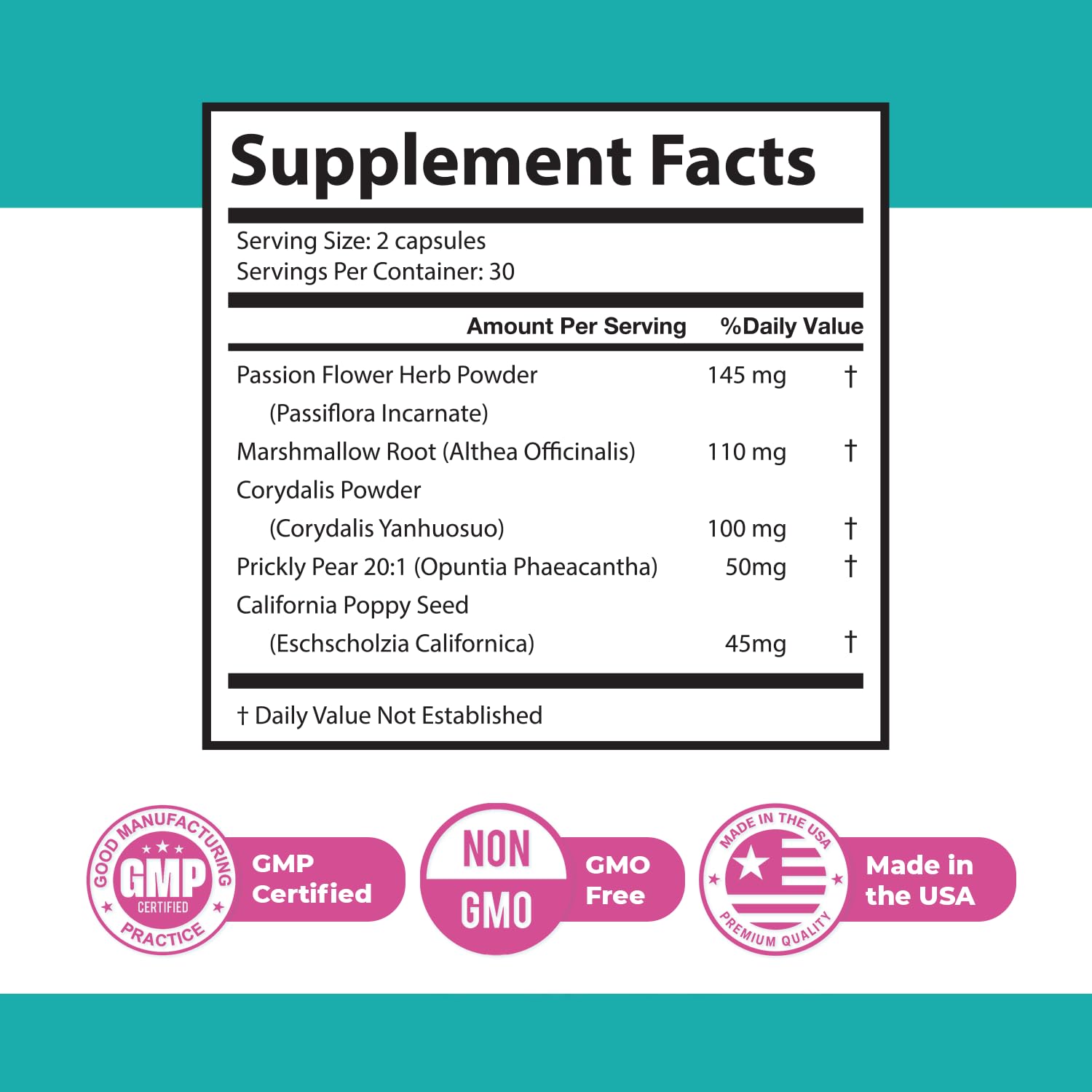 NeuroMax – Natural Herbal Blend with Passion Flower, Marshmallow Root & California Poppy – Non-GMO, Easy-to-Take Capsules, Made in USA, GMP Certified Facility - 60 Capsules, 1 Month Supply Nature’s NutriWave uk supplements
