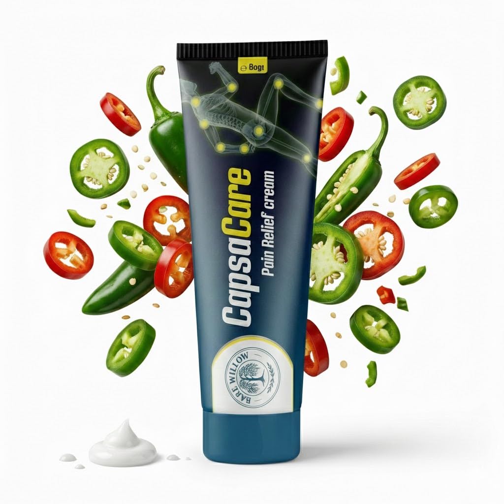 CapsaCare Cream with Capsaicin 0.125% & Magnesium, NeuroSoothe Blend with Arnica, Glucosamine, Menthol & Aloe, Fragrance Free, Non Greasy, Hydrating Topical Skin Cream for Men and Women, 100g (1 Pack) Bare Willow uk supplements