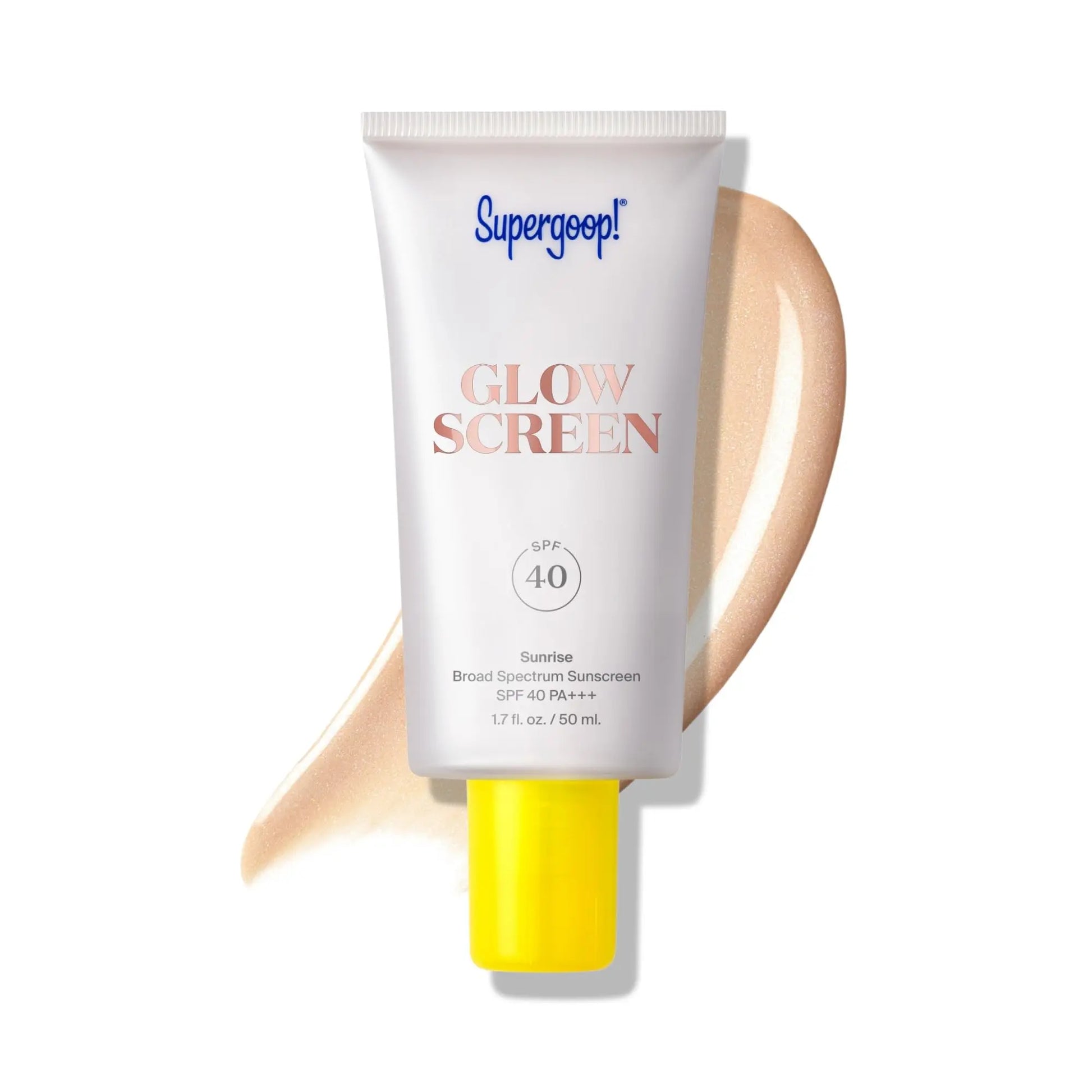 Supergoop! Glowscreen SPF 40, Sunrise (Champagne Glow) - 1.7 fl oz - Glowy Primer + Broad Spectrum Tinted Sunscreen - Helps Filter Blue Light - Hydration - Hyaluronic Acid & Vitamin B5 Supergoop! uk supplements