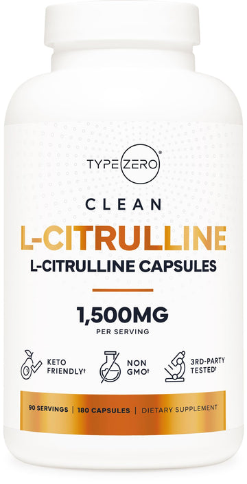 Type Zero L-Citrulline Capsules (180 Capsules) (1500 mg per Serving) - GMO-Free Type Zero uk supplements