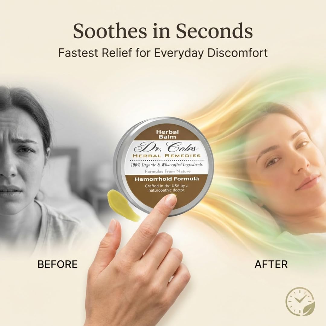 Dr. Cole’s Hemorrhoid Treatment – Organic Herbal Ointment for External Hemorrhoid Soothing & Comfort – Plant-Based, Gentle, No Petroleum or Harsh Chemicals – 2 oz Dr. Cole's Herbal Remedies uk supplements