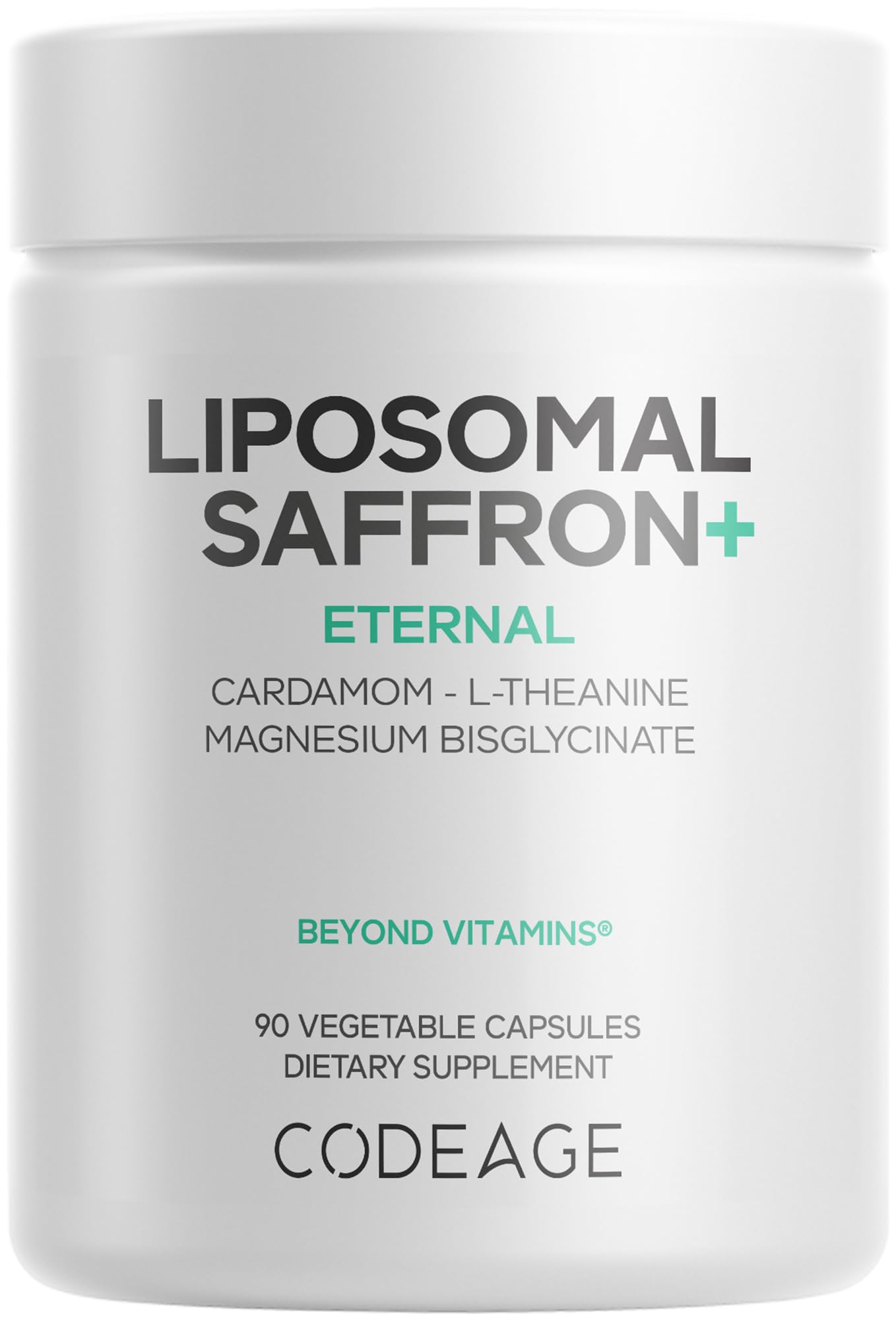 Codeage Liposomal Saffron+ Supplement - Saffron Extract, Magnesium, L-Theanine, Cardamom, BioPerine - 3-Month Supply - Kesar Spice, Liposomal Delivery - Non-GMO - 90 Capsules Codeage uk supplements