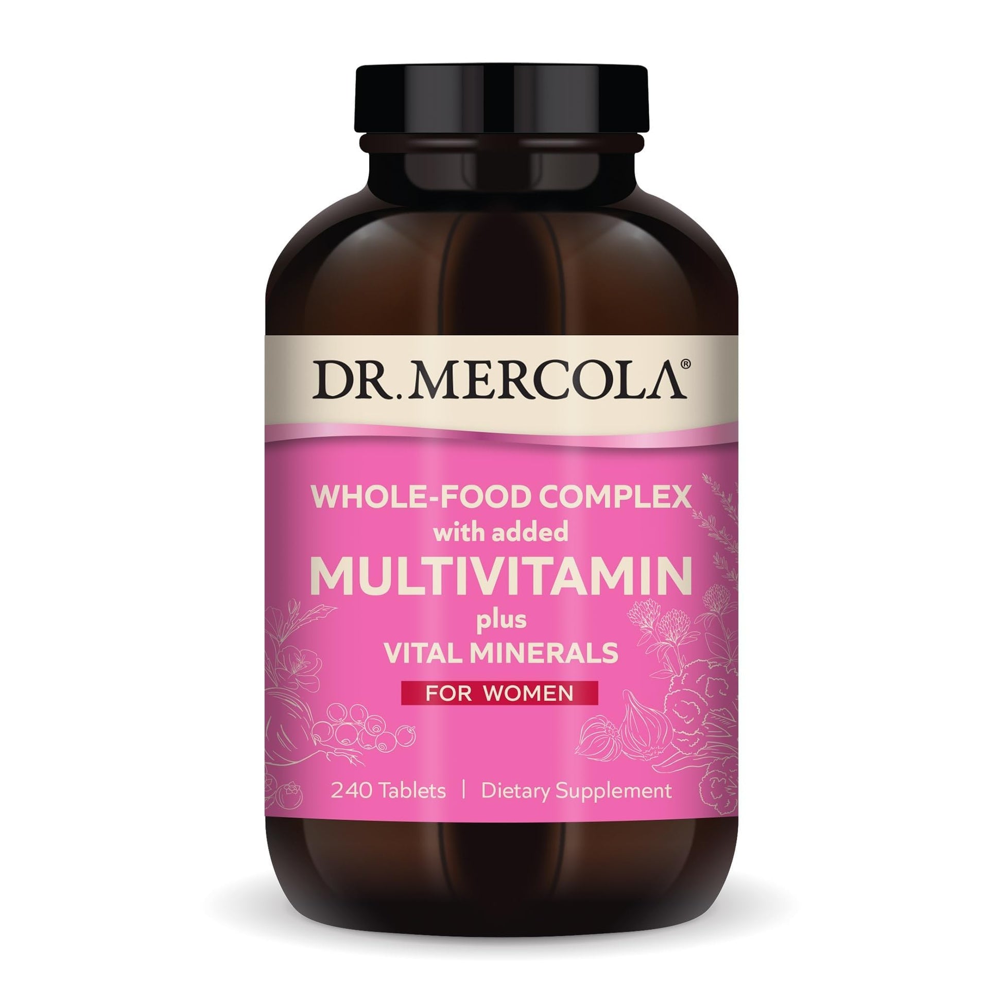 Dr. Mercola Whole-Food Complex for Women - with Added Multivitamin Plus Vital Minerals - Supports Energy & Cellular Health - Non-GMO, Gluten-Free & Soy-Free - 240 Tablets (30 Servings) Dr. Mercola uk supplements