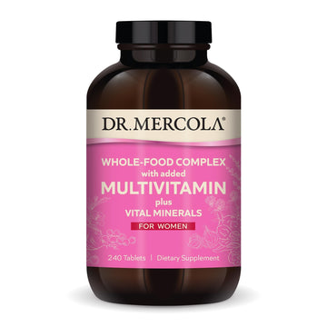 Dr. Mercola Whole-Food Complex for Women - with Added Multivitamin Plus Vital Minerals - Supports Energy & Cellular Health - Non-GMO, Gluten-Free & Soy-Free - 240 Tablets (30 Servings) Dr. Mercola uk supplements