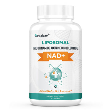 Orgabay Liposomal NAD+ Supplement 500 mg, High Absorption, Boost NAD+ with TMG 250 mg, Actual NAD Plus More Efficient Than Nicotinamide Riboside, Support Cellular Energy, Healthy Aging | 60 Softgels Orgabay uk supplements
