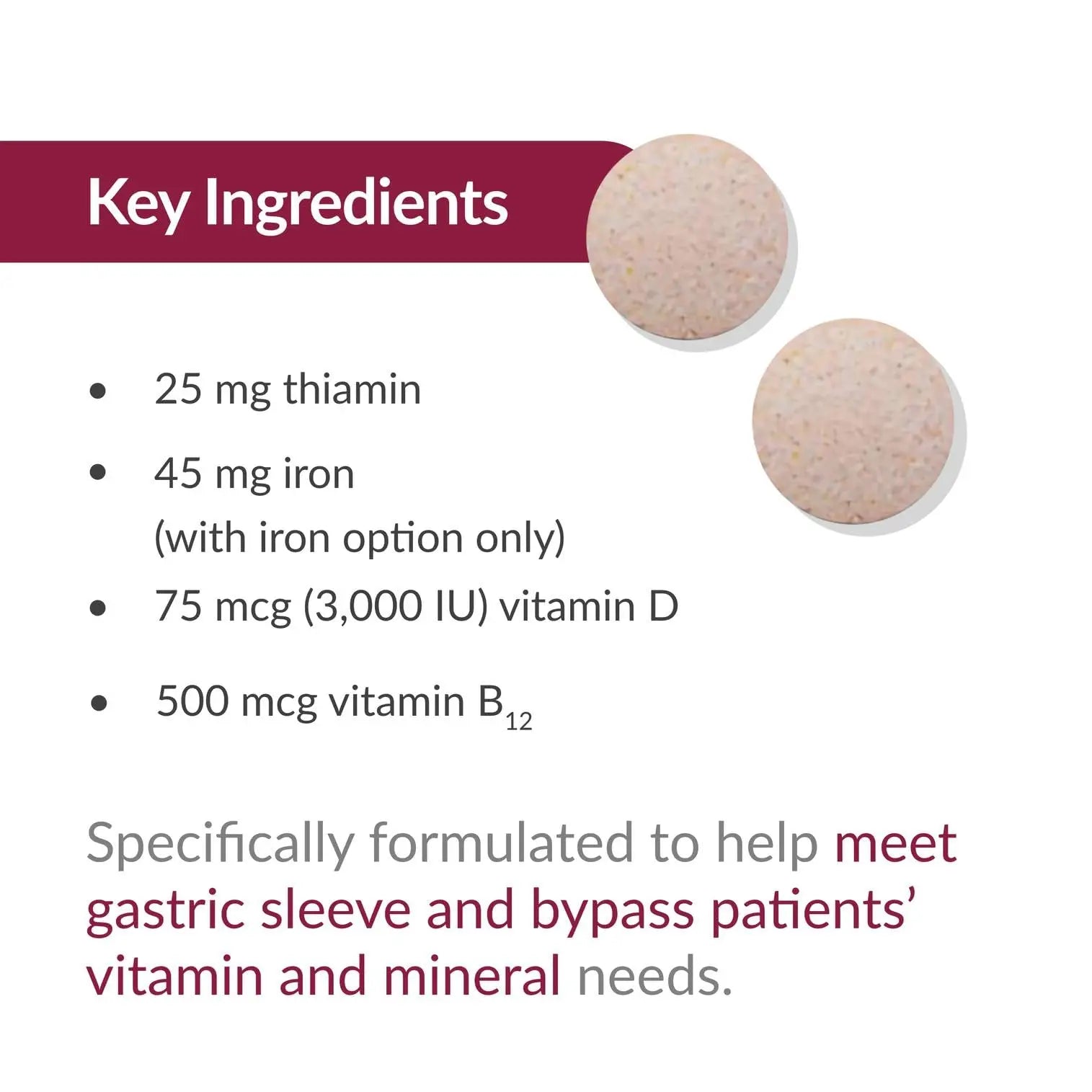 Bariatric Advantage Chewable Ultra Solo with Iron - Once-Per-Day Daily Multivitamin - for Bariatric Surgery Patients - Thiamin, Vitamin A & More Bariatric Advantage uk supplements