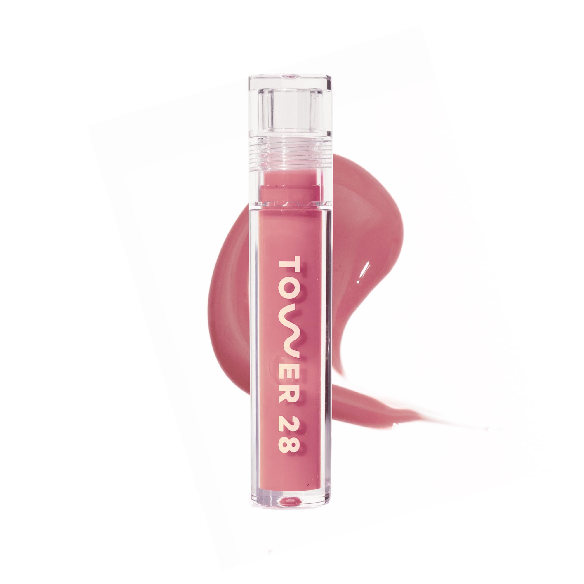 Tower 28 ShineOn Lip Gloss Jelly - Hydrating Tinted Lip Balm + Milky Gloss for Sensitive Lips - Non-Sticky + High-Shine Jelly Formula with Nourishing Oil Blend - Pistachio - Nude Pink (0.13) Tower 28 uk supplements