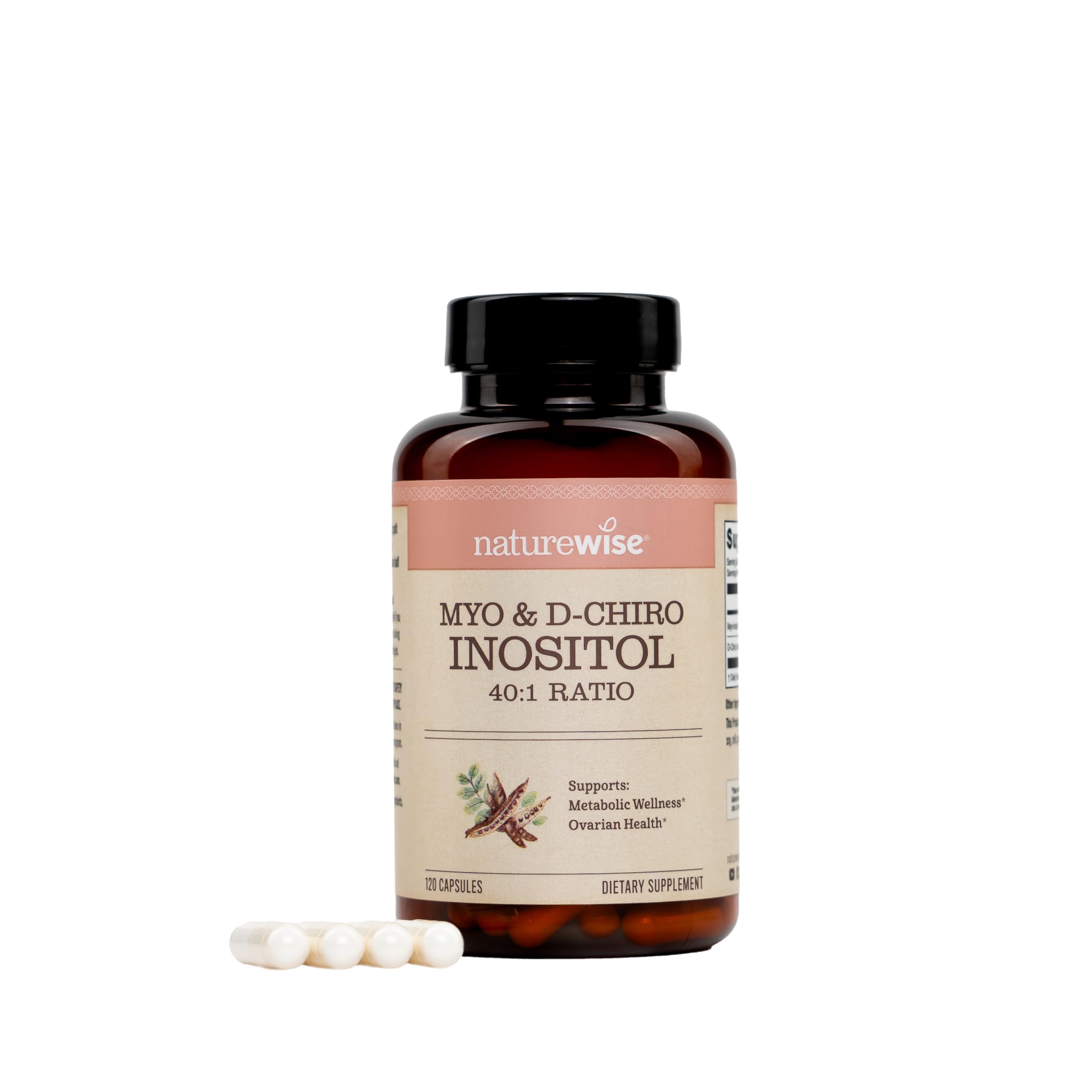 NatureWise Myo-Inositol & D-Chiro Inositol Supplement for Women - Fertility Supplements for Women - Ideal 40:1 Ratio - Myo Inositol 2000mg - Non-GMO, Vegan, USA Manufactured - [30-Day Supply] NatureWise uk supplements