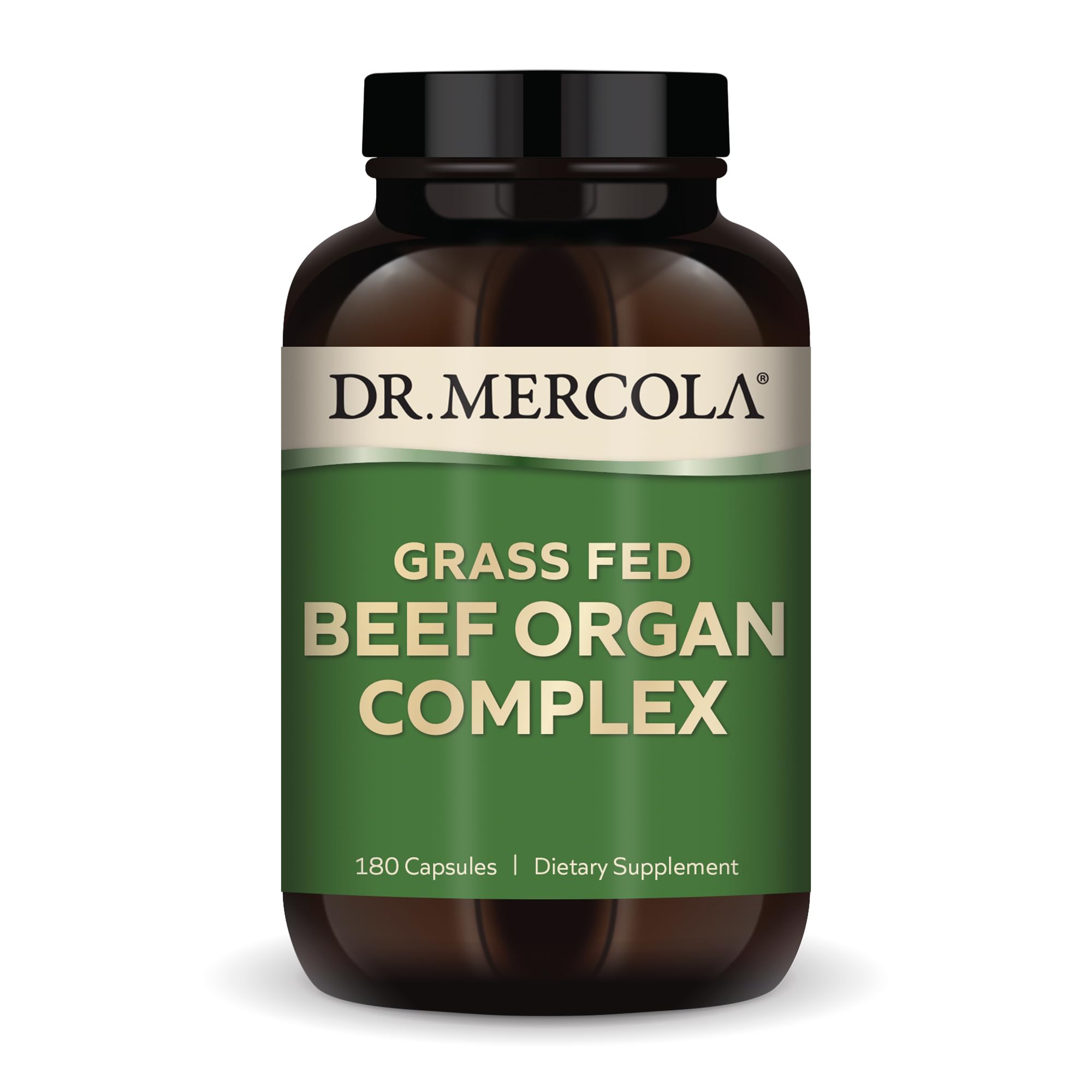 Dr. Mercola Grass Fed Beef Organ Complex - Supports Whole Body Wellness - Freeze-Dried Organ Blend - Non-GMO - Gluten-Free - 180 Capsules Dr. Mercola uk supplements