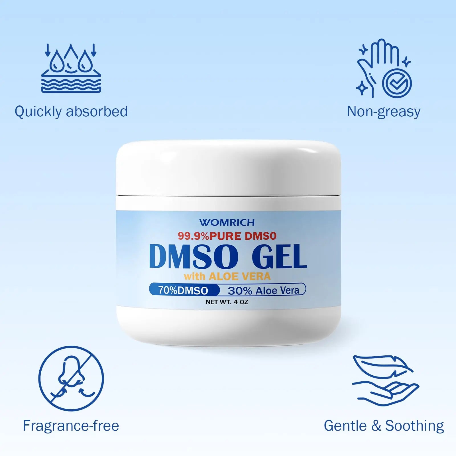Lymph MD DMSO Gel with Aloe Vera - DMSO Pharmaceutical Grade for Joints and Muscles - Dimethyl Sulfoxide Cream 4 Oz - High Purity & Low Odor Lymph MD uk supplements