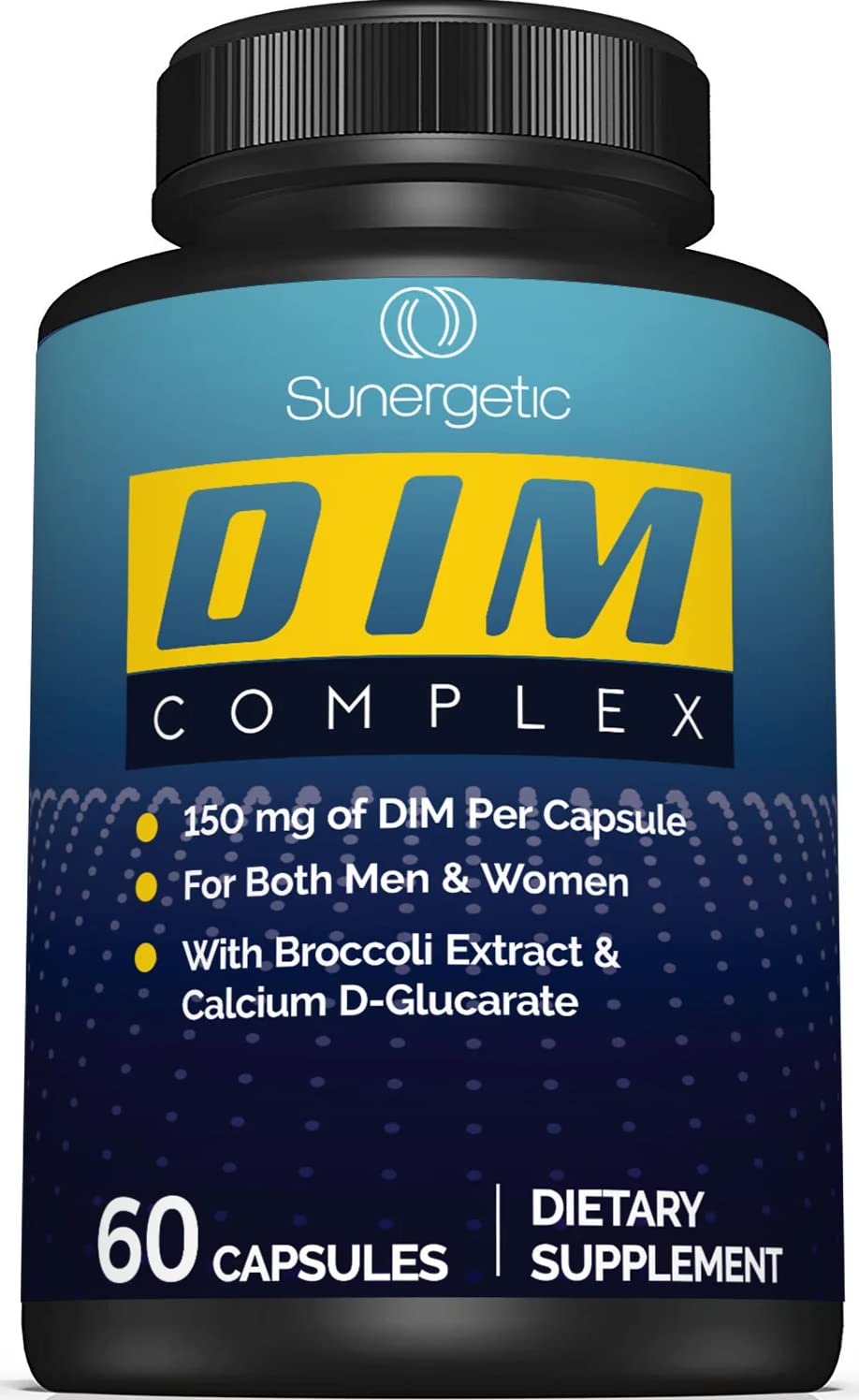 Premium DIM Supplement–Includes 150mg DIM (diindolylmethane), Broccoli, Calcium D Sunergetic uk supplements