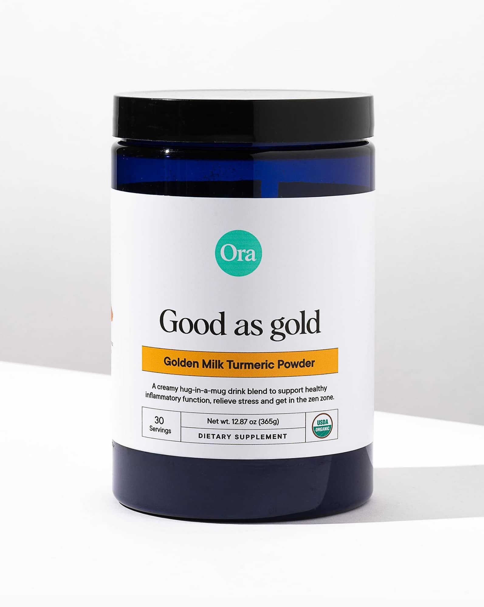 Ora Organic Golden Milk Powder - Ayurvedic Turmeric Powder with Organic Adaptogens - Ashwagandha, Reishi and Ginger | Organic, Gluten-Free, Soy-Free, Vegan, Non-GMO - Maple & Vanilla, 30 Servings Ora Organic uk supplements