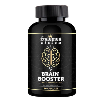 SOLOMON WISDOM Brain Booster – Nootropic Dietary Supplement for Memory Boost – 60 All-Natural Capsules to Enhance Focus & Improve Concentration & Clarity SOLOMON WISDOM uk supplements