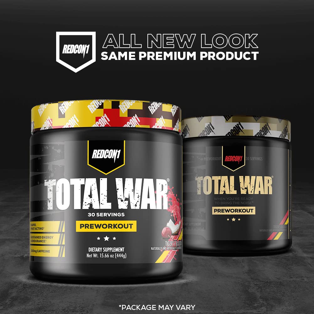 REDCON1 Total War Pre Workout Powder, Kiwi Lime - Beta Alanine + Citrulline Malate Keto REDCON1 uk supplements