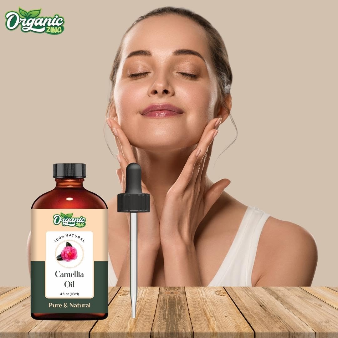Organic Zing Camellia (Camellia Japonica) Oil | Pure & Natural Carrier Oil for Skincare, Hair Care & Massage ORGANIC ZING uk supplements