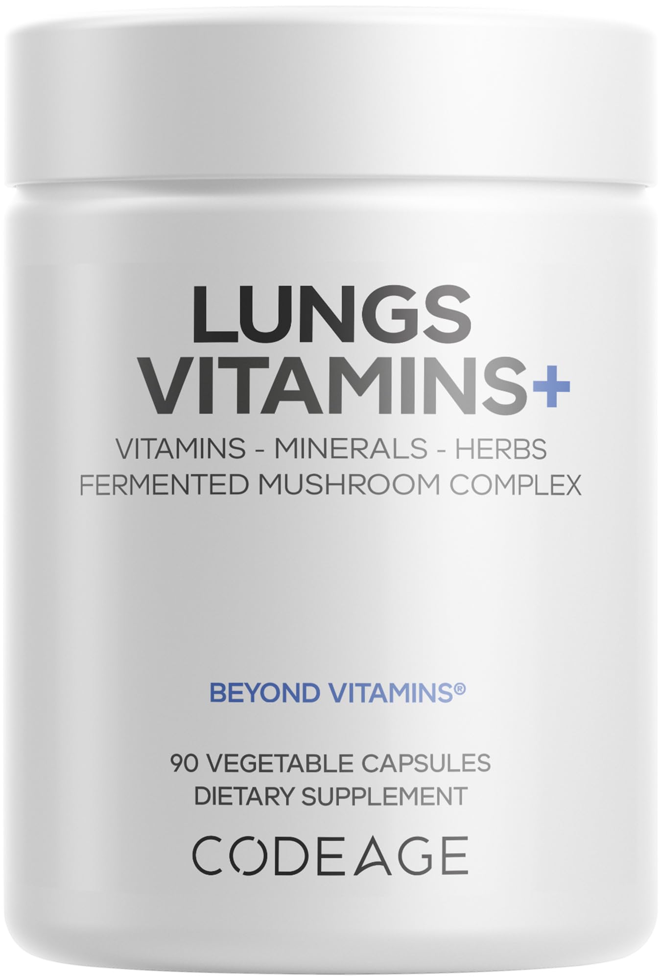Codeage Lungs Vitamins, A, C, D, E, B6, Milk Thistle Lung Supplement, Zinc & Magnesium, Cordyceps, Reishi, Chaga, Poria, Tylophora, Ginger, Peppermint Leaf Organic Herb Cleanse - Non-GMO - 90 Capsules Codeage uk supplements
