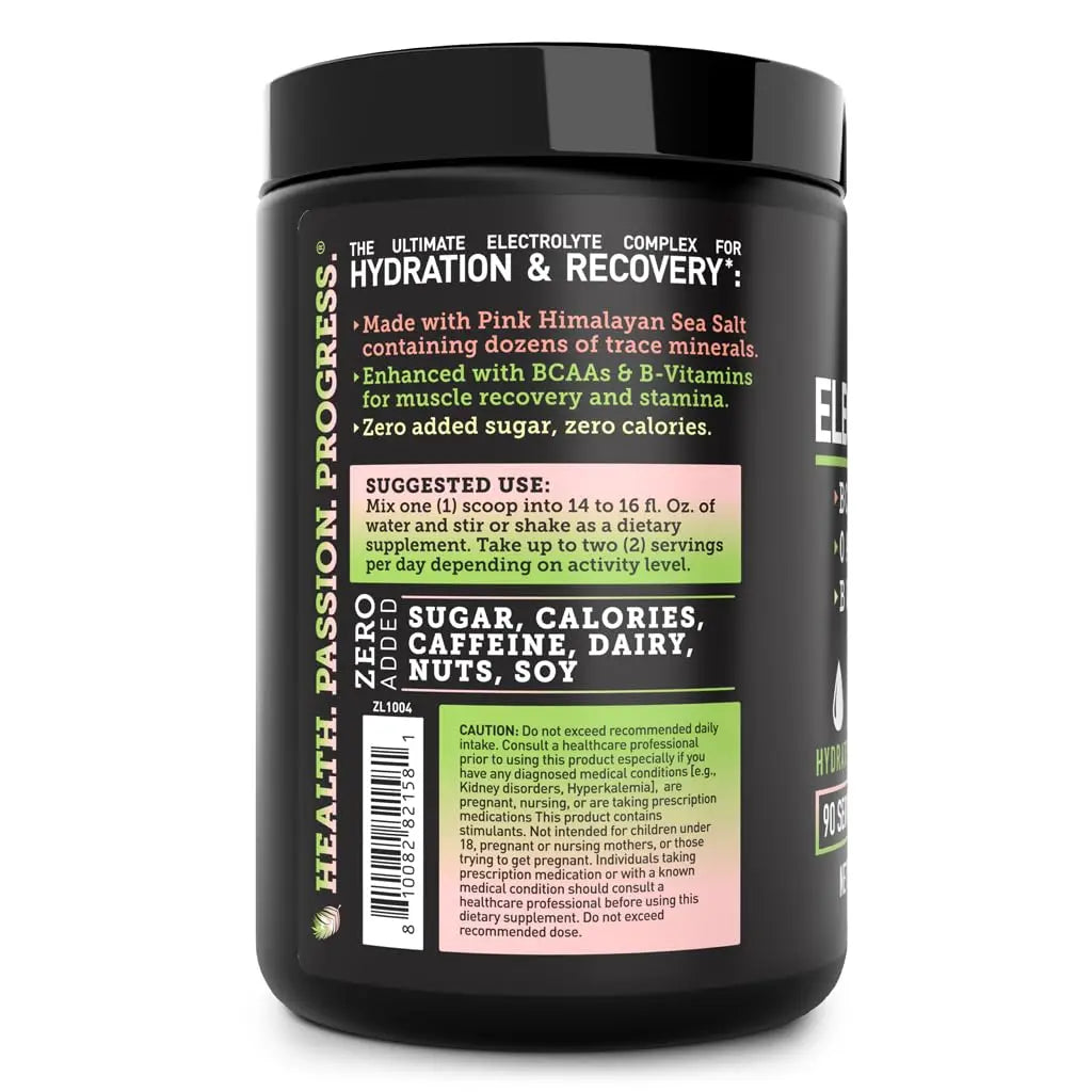 Zeal Electrolyte Powder - 90 Servings | Keto Electrolytes Powder | Zero Sugar, BCAAs, B-Vitamins | Potassium, Zinc, Magnesium Zeal Naturals uk supplements