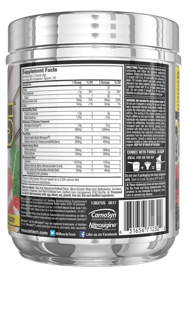 Pre Workout Powder | MuscleTech Vapor X5 for Men & Women, Energy Drink Mix Sports MuscleTech uk supplements