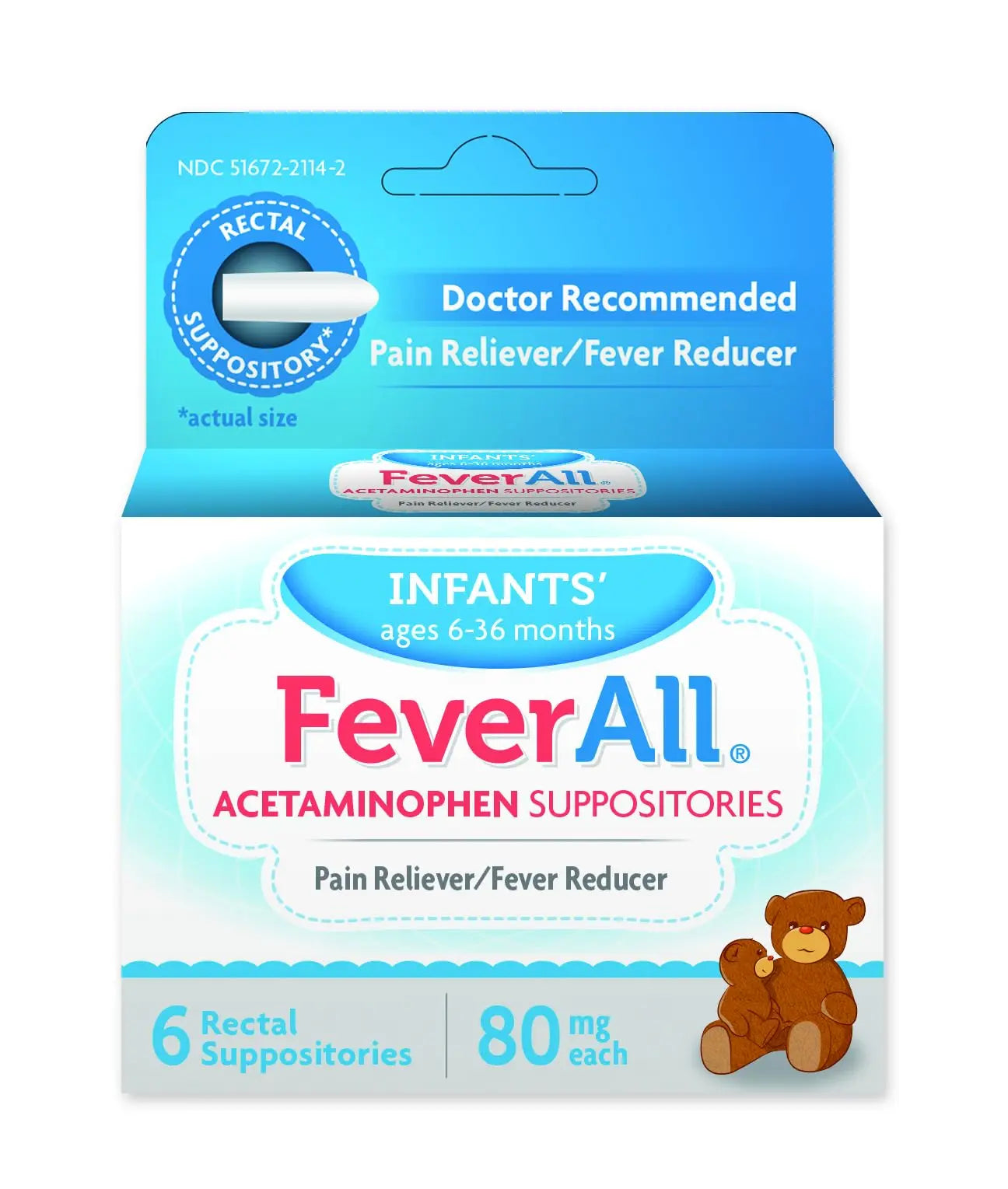 Feverall Infant Acetaminophen Suppositories 6 Rectal Suppositories 80mg Each Pain Reliever/Fever Reducer. Paraben Free, No Artificial Colors or Other preservatives. Ages 6-36 Months Feverall uk supplements