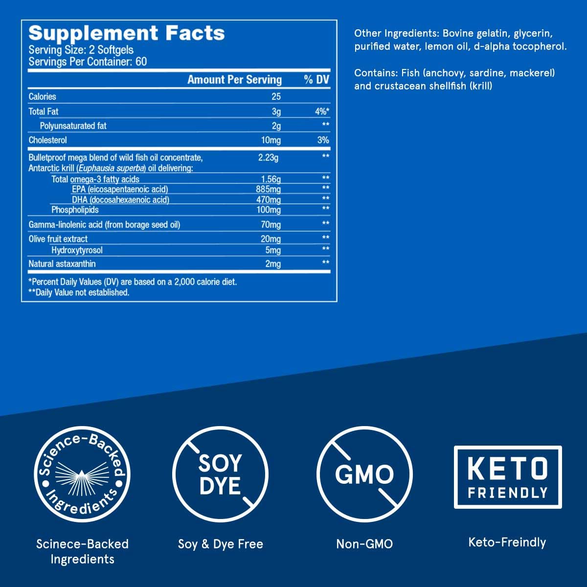 Bulletproof Omega Krill Complex, 120 sg Bulletproof uk supplements