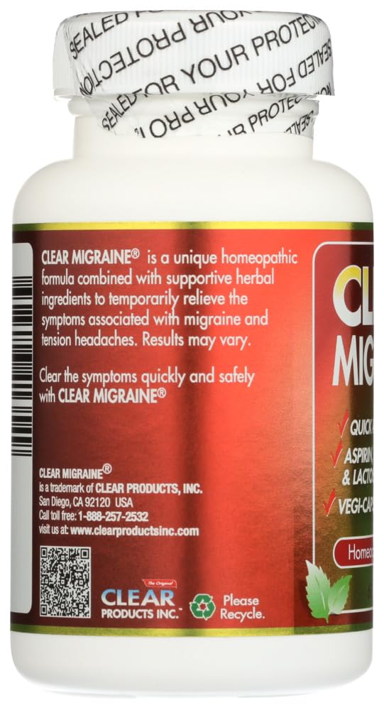 Clear Migraine Clear Products 60 Caps Gagaciso uk supplements