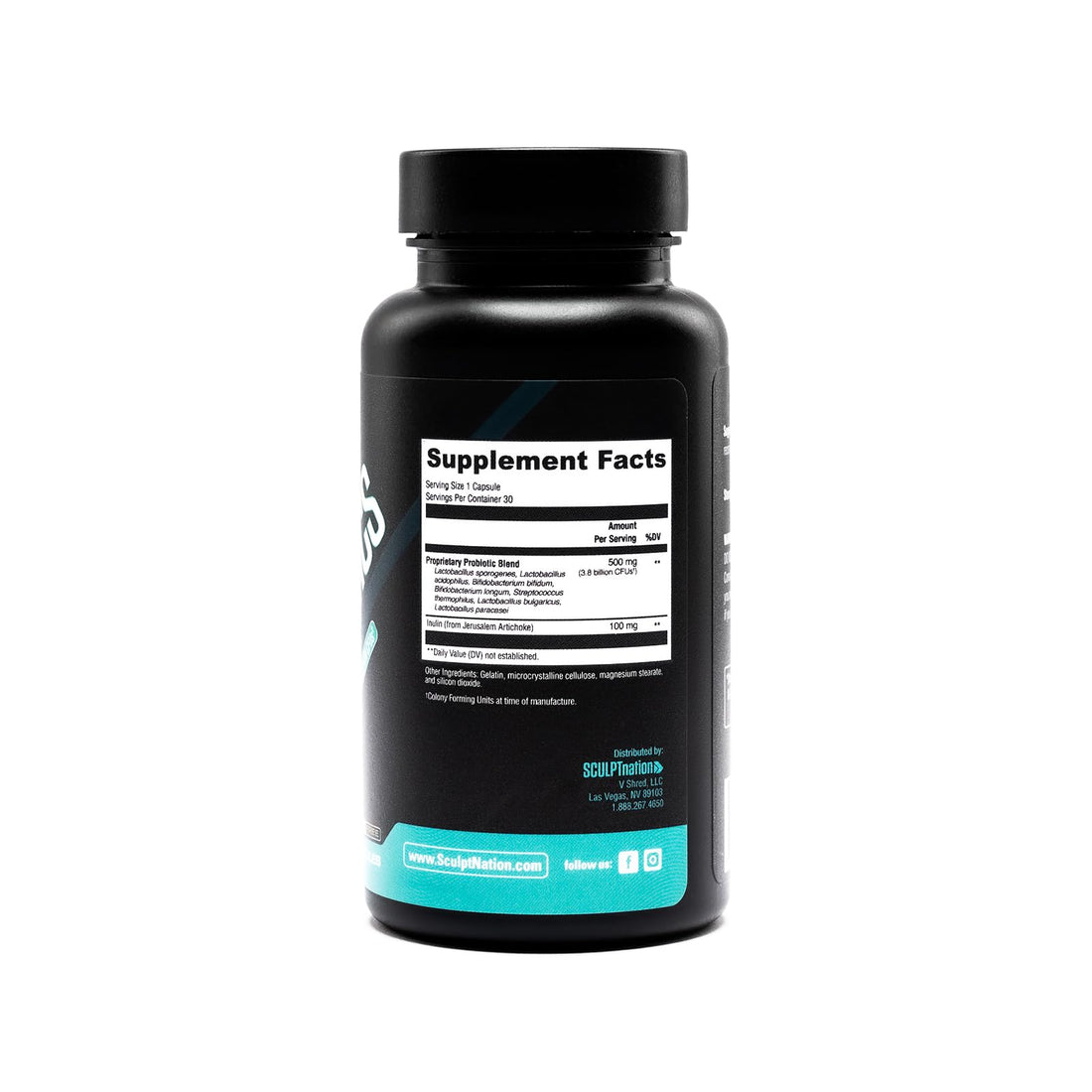 Sculpt Nation by V Shred Premium Probiotics - Digestive & Gut Health Support - Helps with Occasional Constipation, Gas and Bloating - 30-Day Supply Sculpt Nation uk supplements