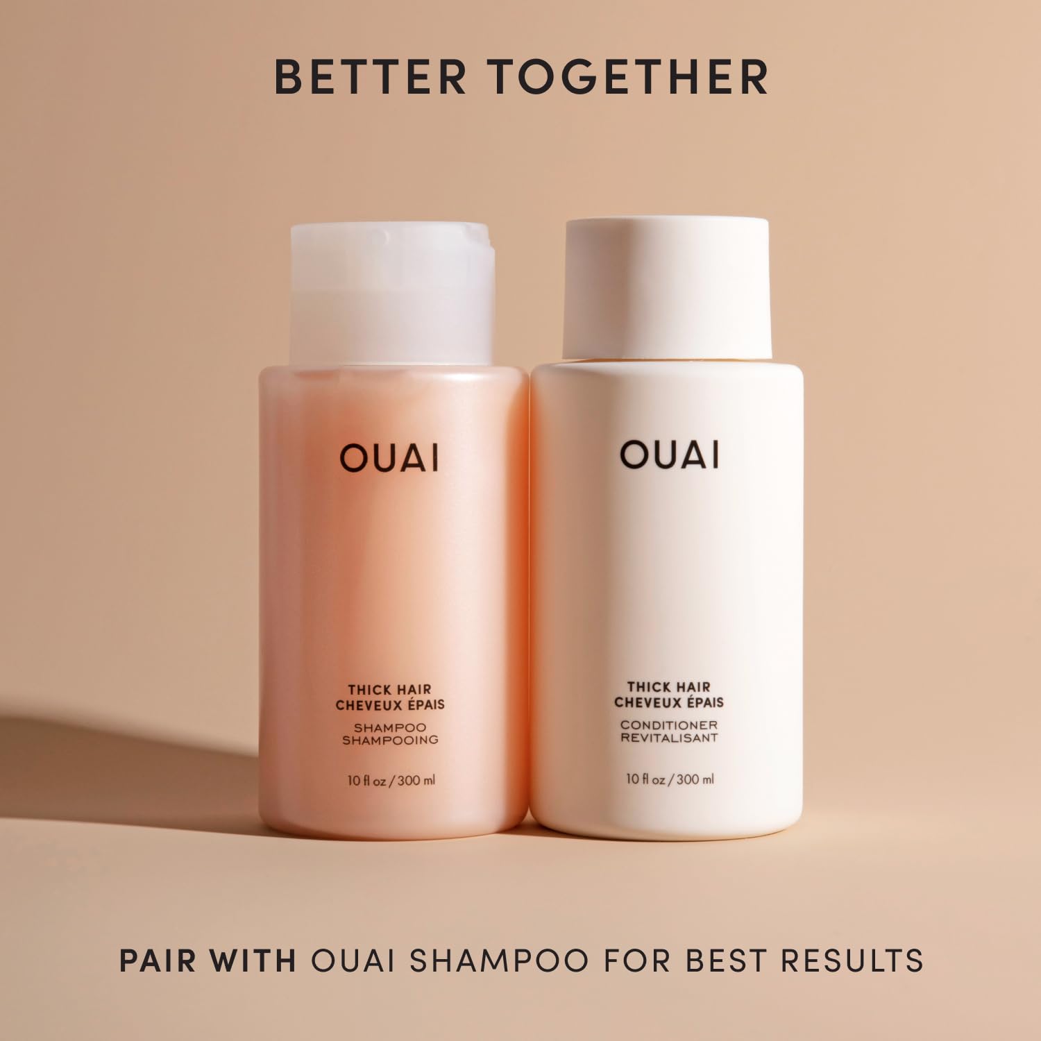 OUAI Thick Hair Conditioner Travel Size - Moisturizing Conditioner for Dry, Frizzy Hair - Keratin, Marshmallow Root, Shea Butter and Avocado Oil - Paraben, Phthalate and Sulfate Free (3 Oz) OUAI uk supplements