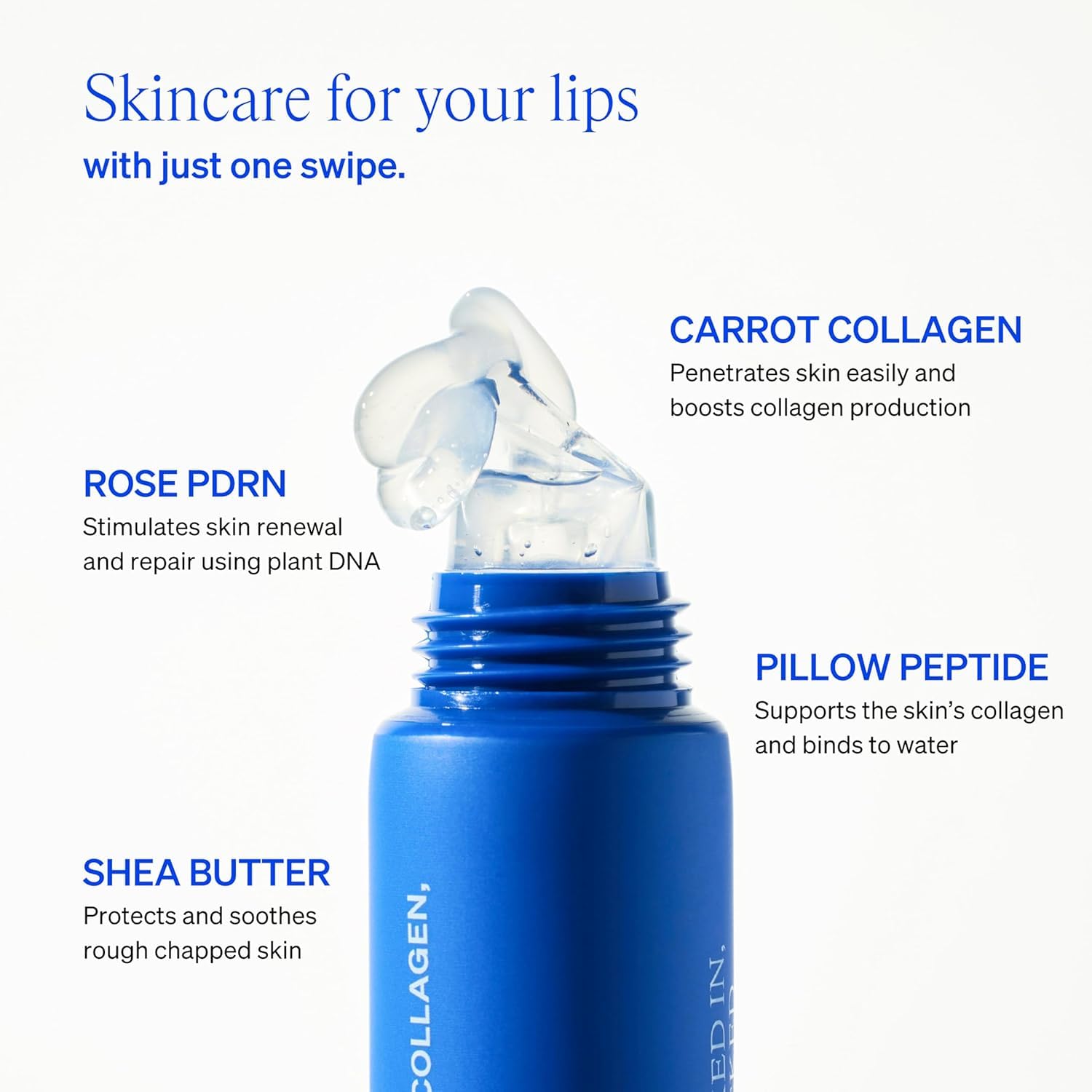 KNEMO LipLock Jelly Serum for Dry Lips, Long-Lasting, Hydrating, Plumping, Glossy Mask with Rose PDRN, Carrot Collagen, Pillow Peptide, Moisturizing Tinted Lip Balm. (Crystal Clear) KNEMO uk supplements