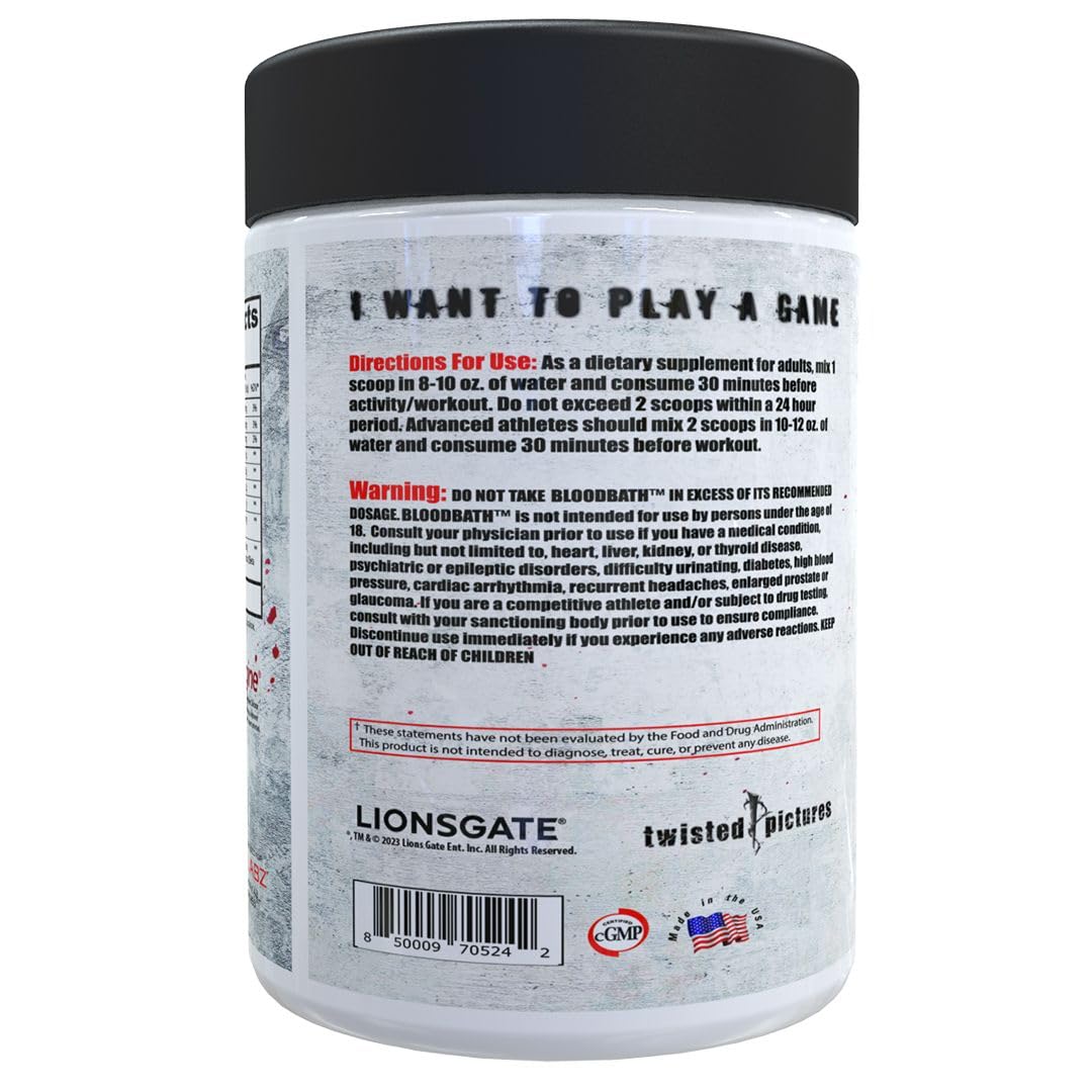 Insane Labz Saw Bloodbath, Non-Stim Pump Pre Workout Powder with Nitrosigine­, OxyGold Insane Labz uk supplements