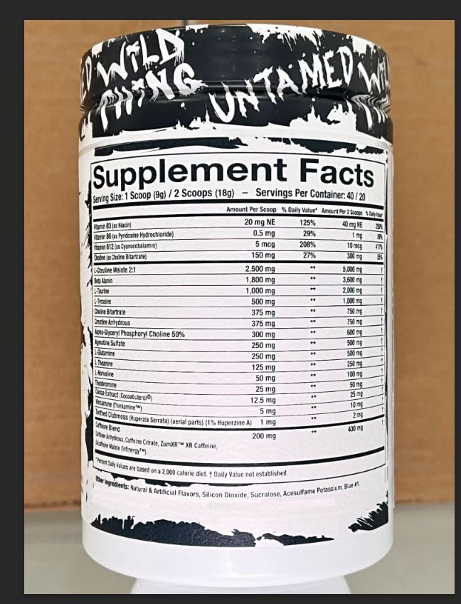 Assault Labs Wild Thing Pre Workout Powder Blend of Di-Citrulline Malate,Beta Alanine Assault Labs uk supplements