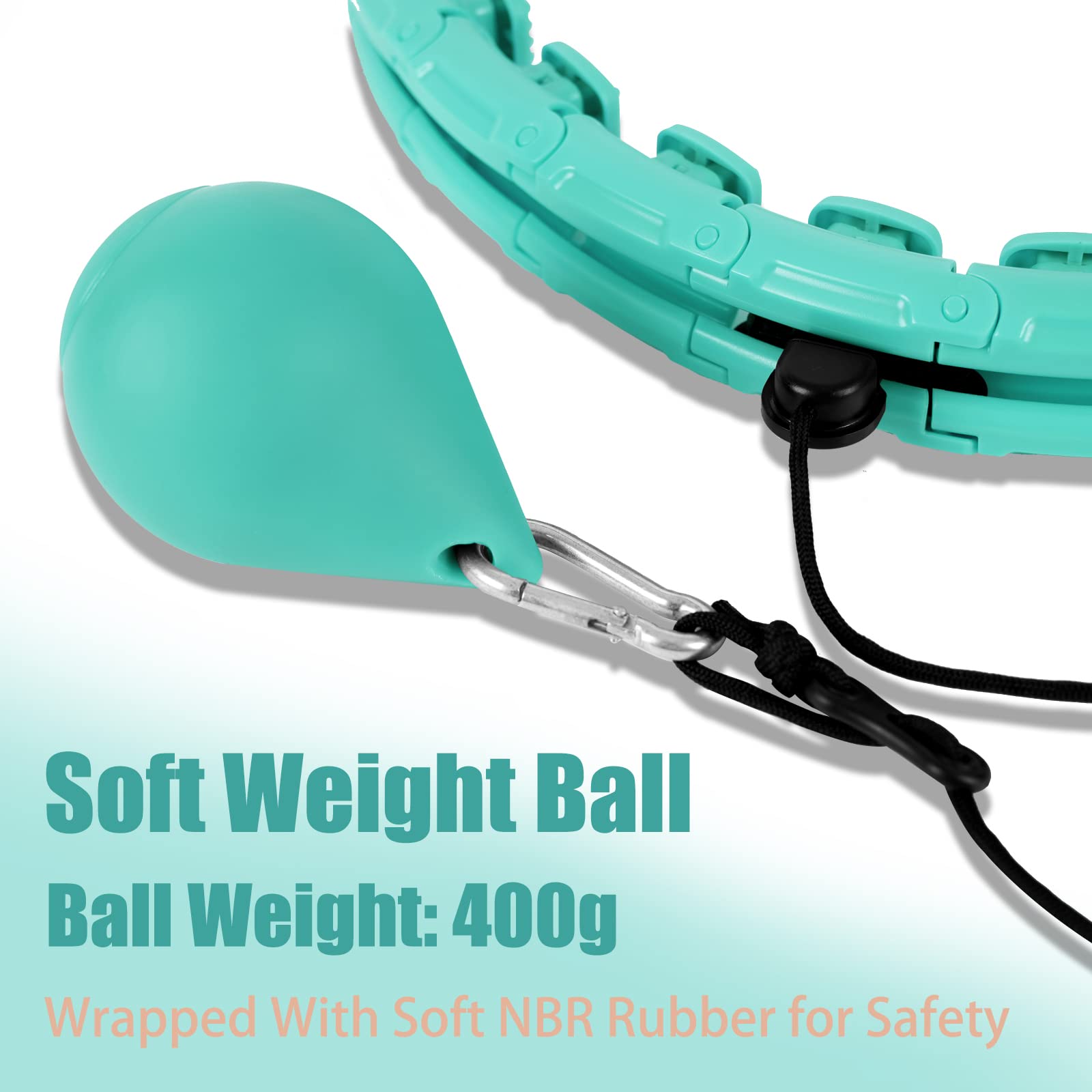 OurStarry 32 Knots Weighted Workout Hoop Plus Size, Smart Waist Exercise Ring OurStarry uk supplements