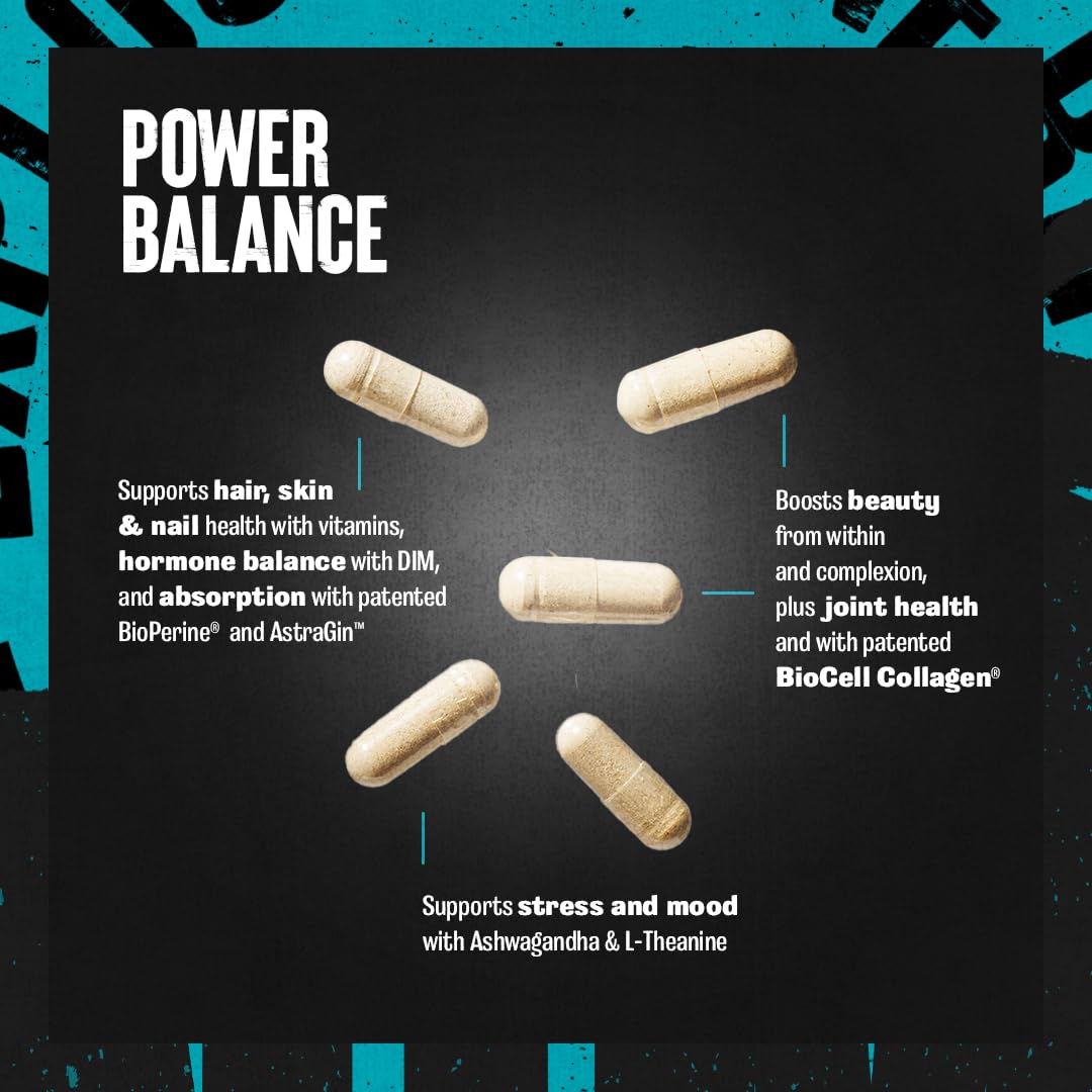 Animal Power Balance – Women's Alpha F Comprehensive Formula – Supports Hormonal Balance, Complexion, Hair, Nails, Mood and Stress, Intestinal Health, & Bone and Joint Health – 30 Packs Animal uk supplements