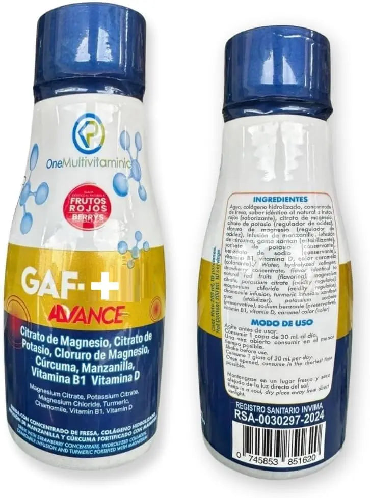 Gaf + Formula avanzada - Multivitamin, 10.14 Fl Oz, 300ML, Red Fruit Flavor Generic uk supplements