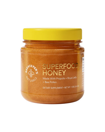 Superfood Honey by Beekeeper's Naturals - Bee Pollen, Royal Jelly, Propolis, Honey - Natural Energy, Immune Support