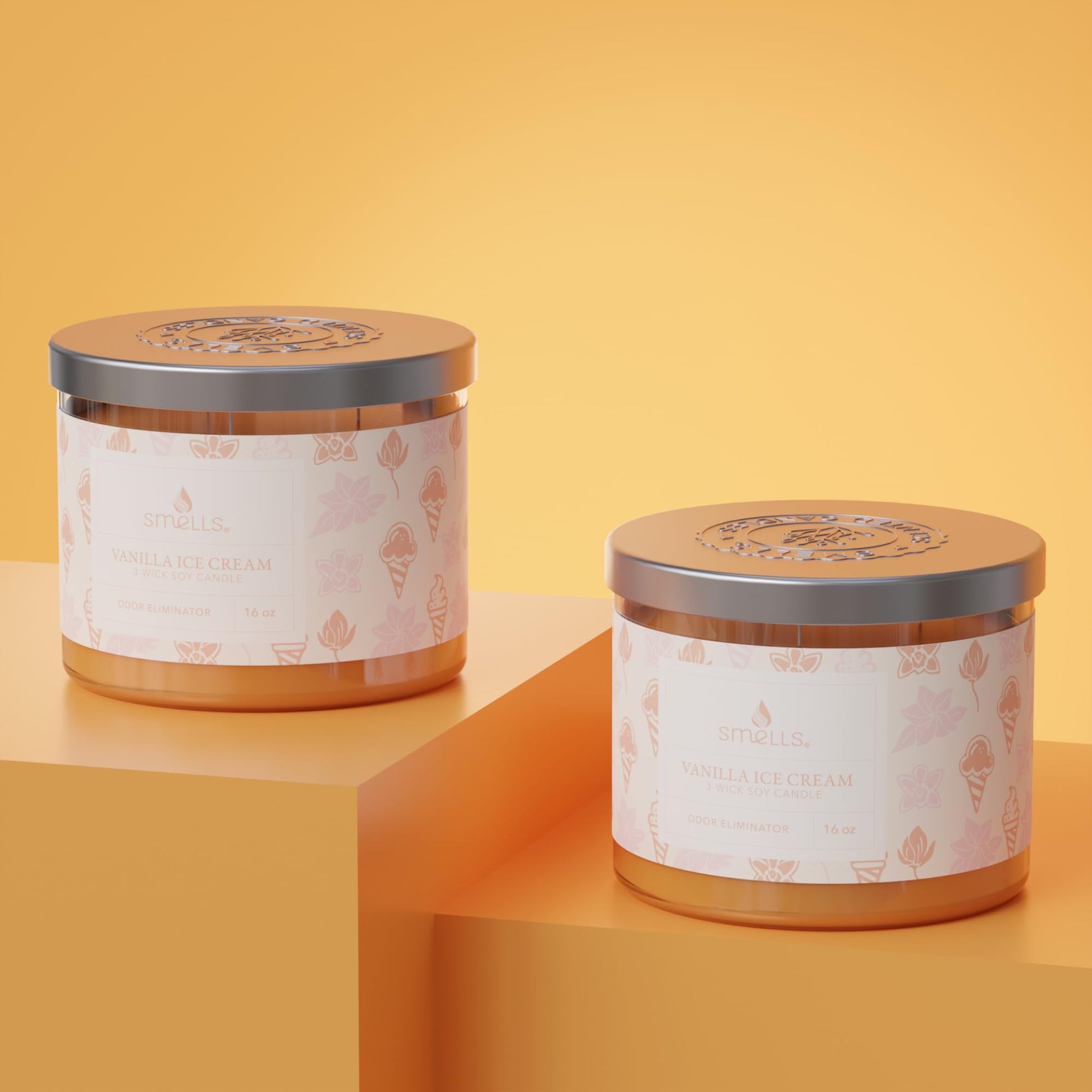 Smells - Odor Eliminator - Premium Soy Wax Jar Scented Candle 12oz. and 16oz. - 100% Cotton Single Wick SmellS uk supplements